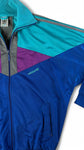 Vintage Adidas Sportjacke 80s Blau Türkis D5 M