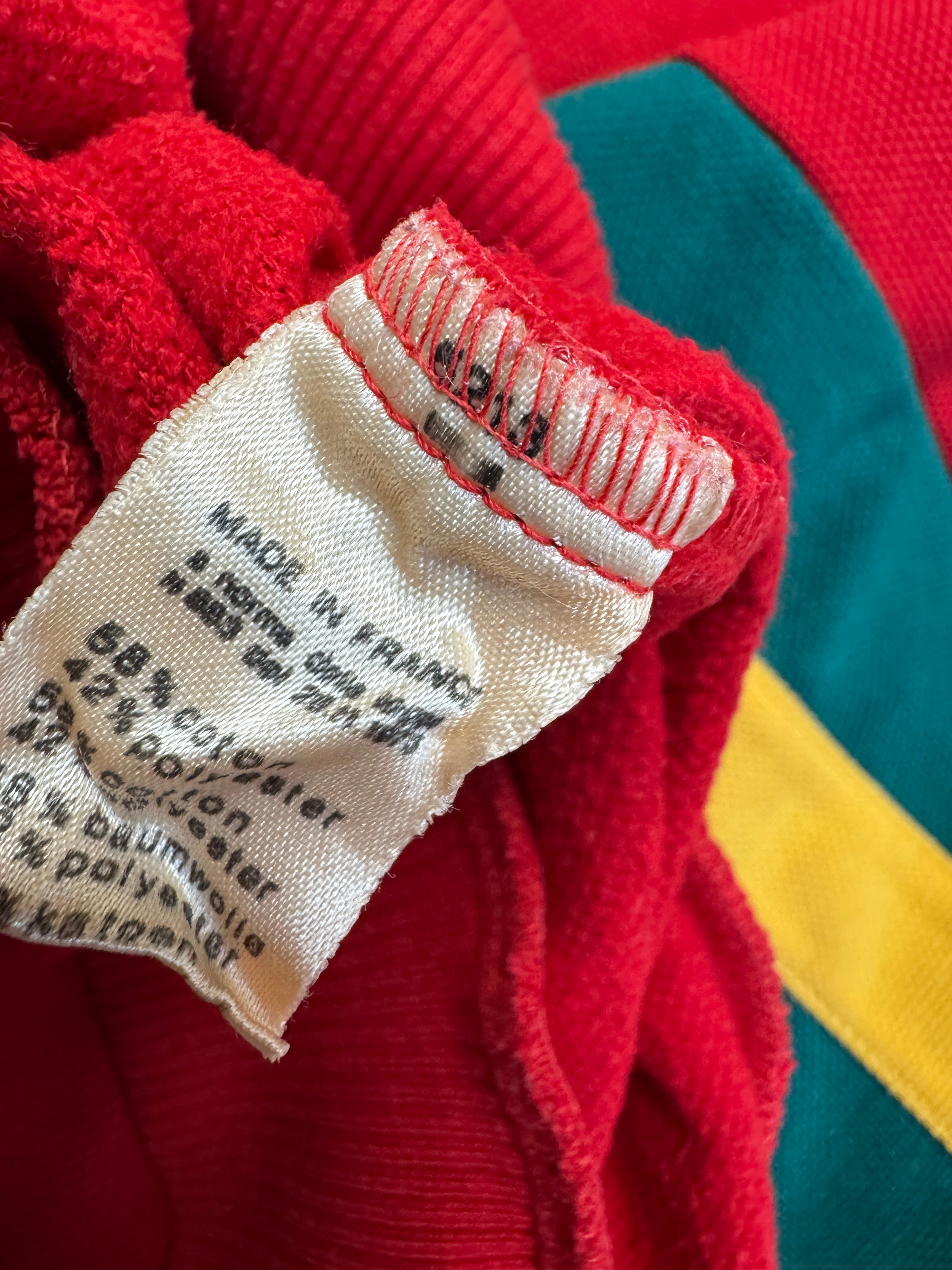 90s Lacoste Club Sweater Made In France Rot S-M