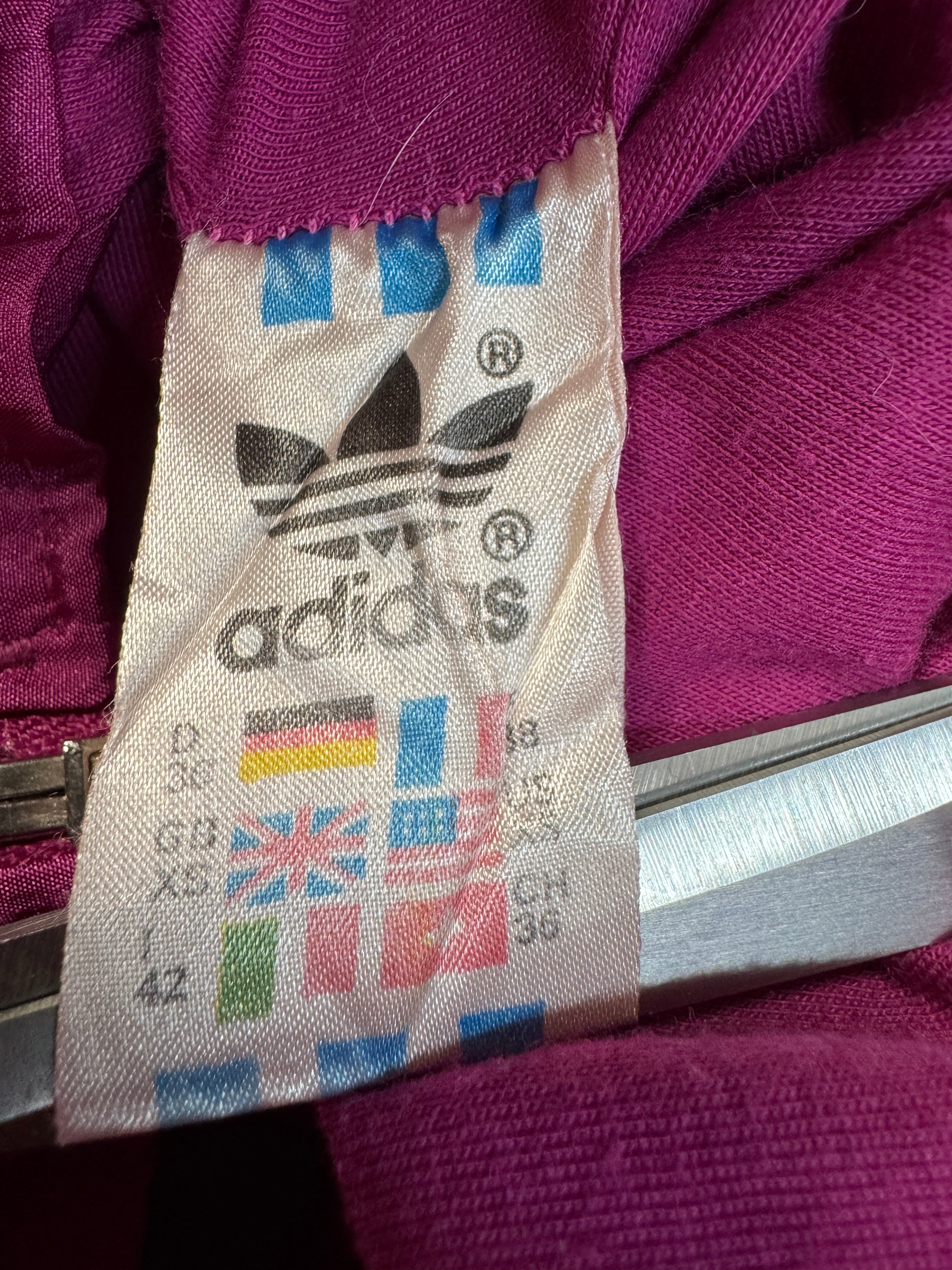 90s Adidas Sportanzug Nylon Monochrom Lila 36 / XS