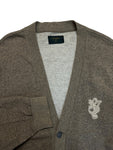 90s Valentino Cardigan Braun Grau M-L