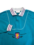 Rare! 90s Adidas Sweater Rugby Team New Guinea University Made In Hong Kong Türkis S-M