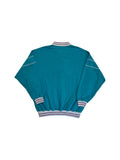 Rare! 90s Adidas Sweater Rugby Team New Guinea University Made In Hong Kong Türkis S-M