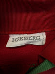 Rare! 1986 Iceberg Sweater Polo-Kragen Tin Tin Made In Italy Rot M-L