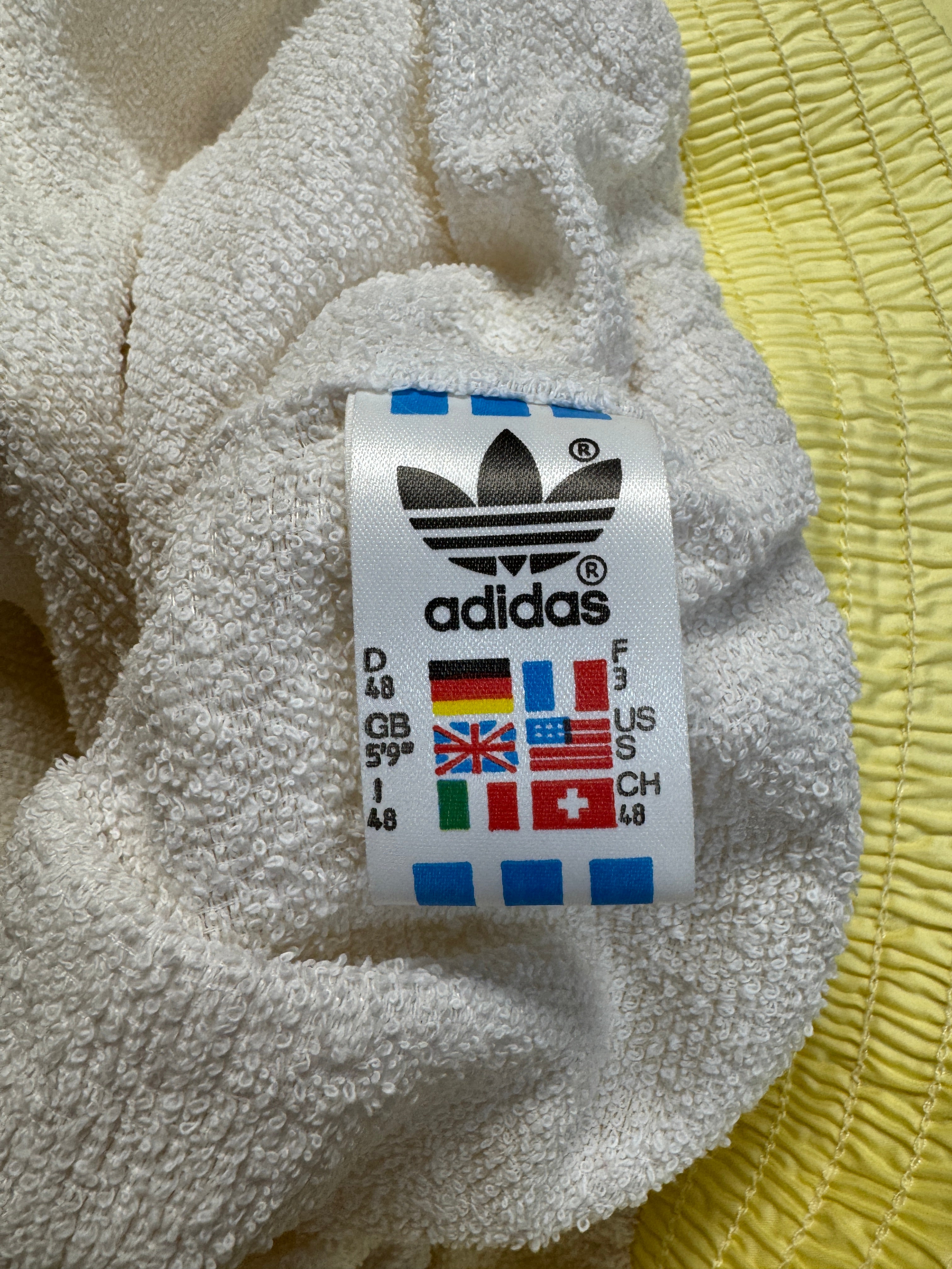 80s Adidas Sportanzug Frottee Futter Made In West Germany Gelb 48/S