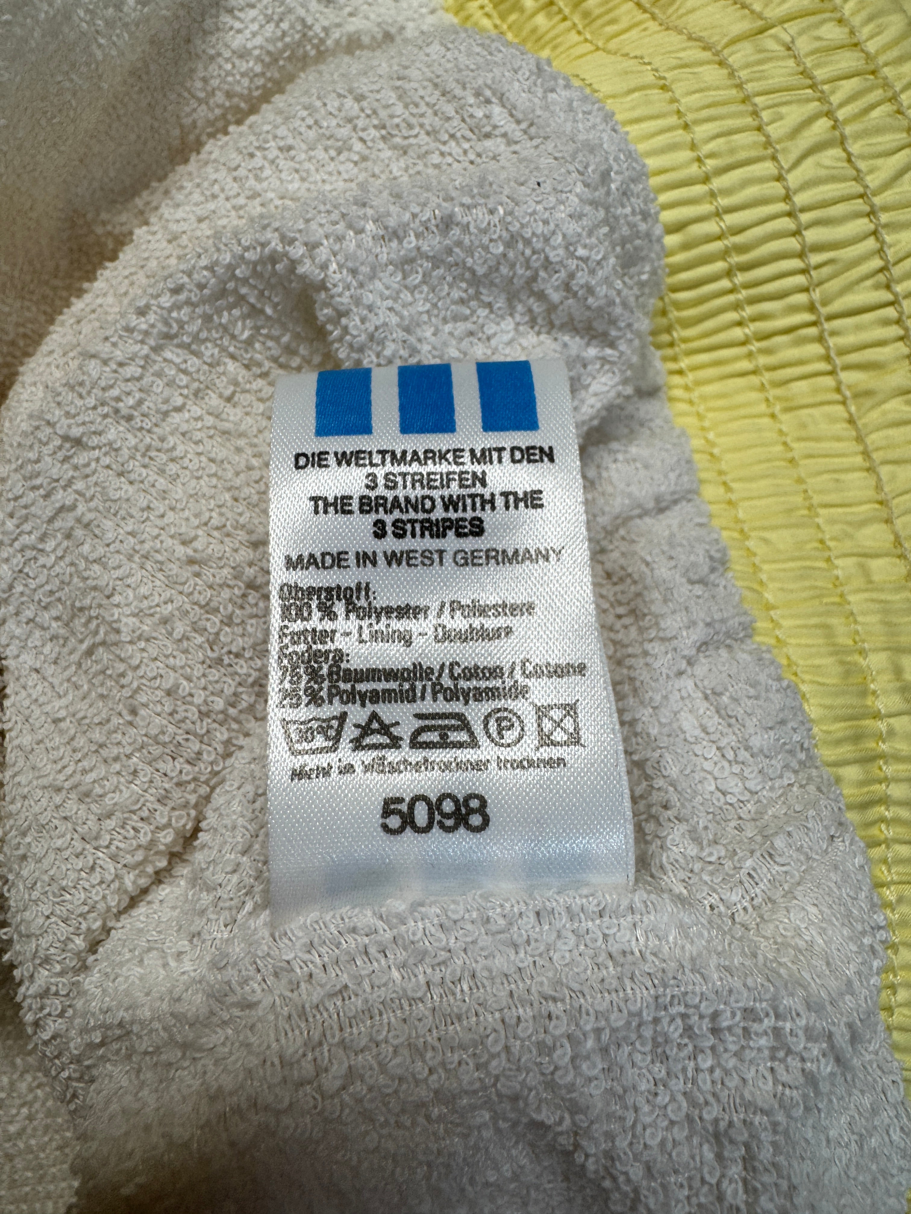 80s Adidas Sportanzug Frottee Futter Made In West Germany Gelb 48/S