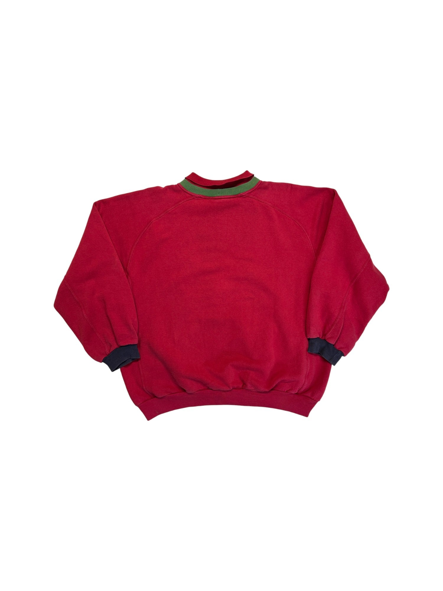 Rare! 1986 Iceberg Sweater Polo-Kragen Tin Tin Made In Italy Rot M-L