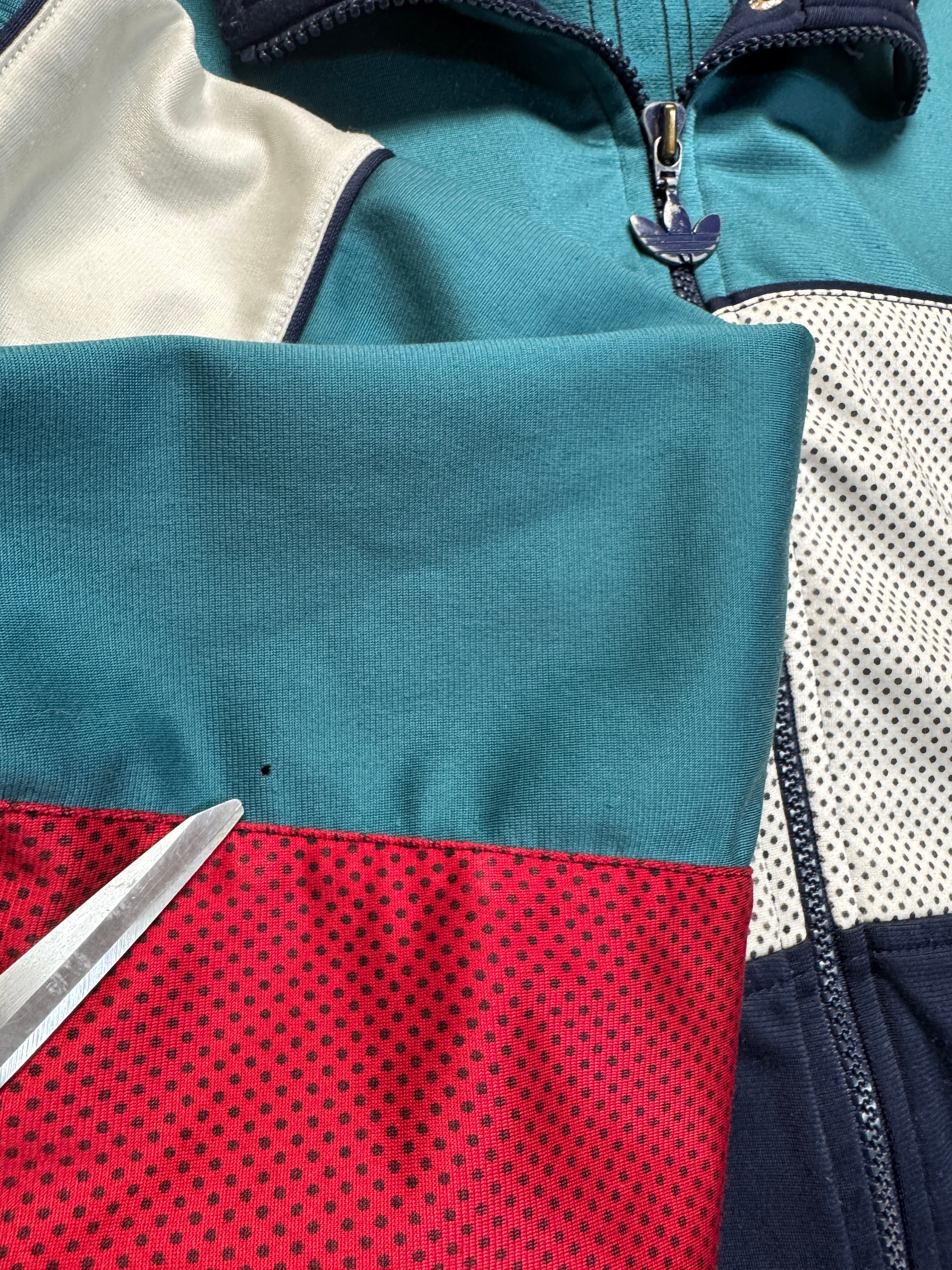 90s Adidas Sportanzug Trefoil Grün Dunkelblau D6/L