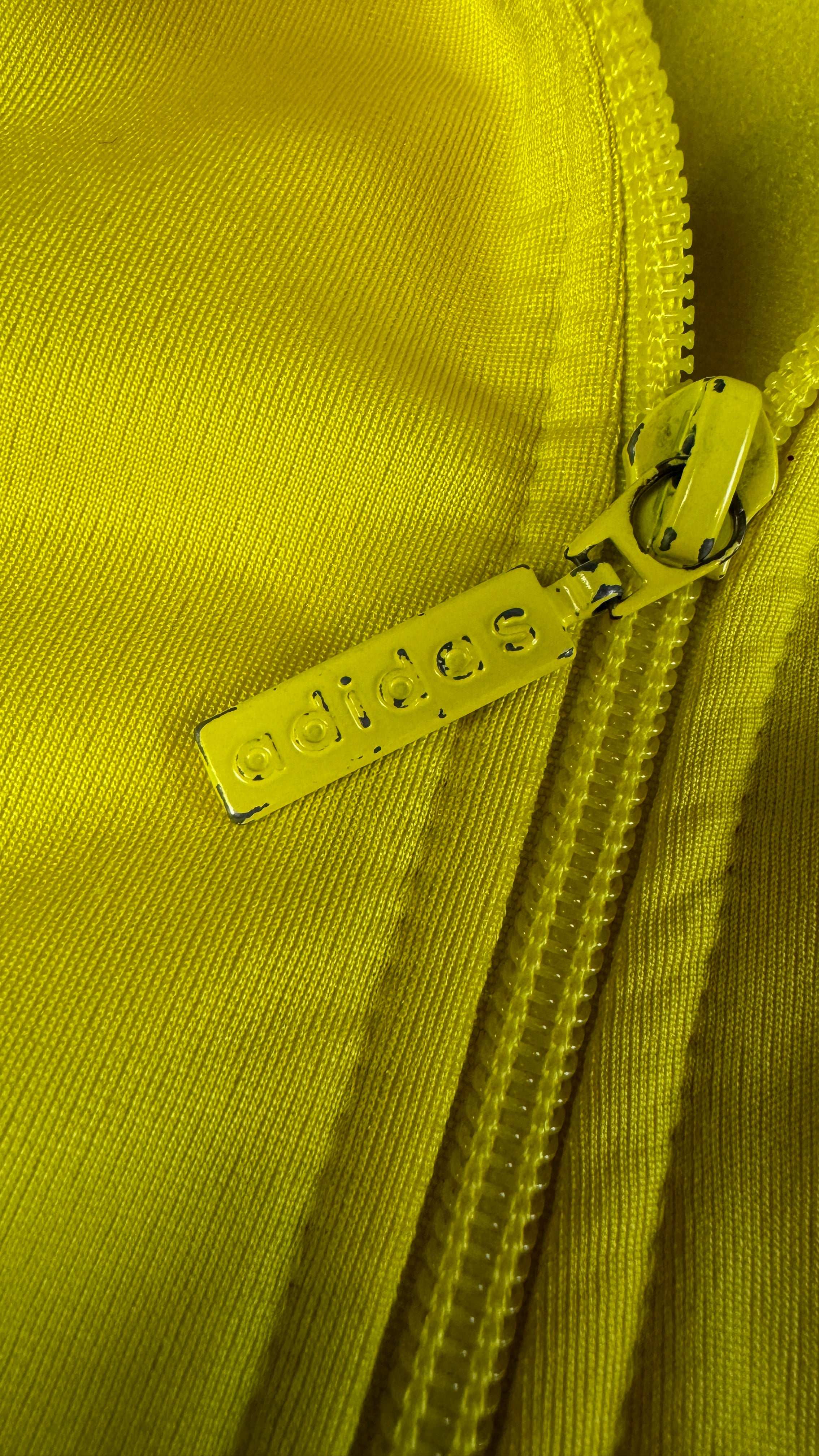 Vintage Adidas Sportjacke 90s Firebird Gelb D4 S-M