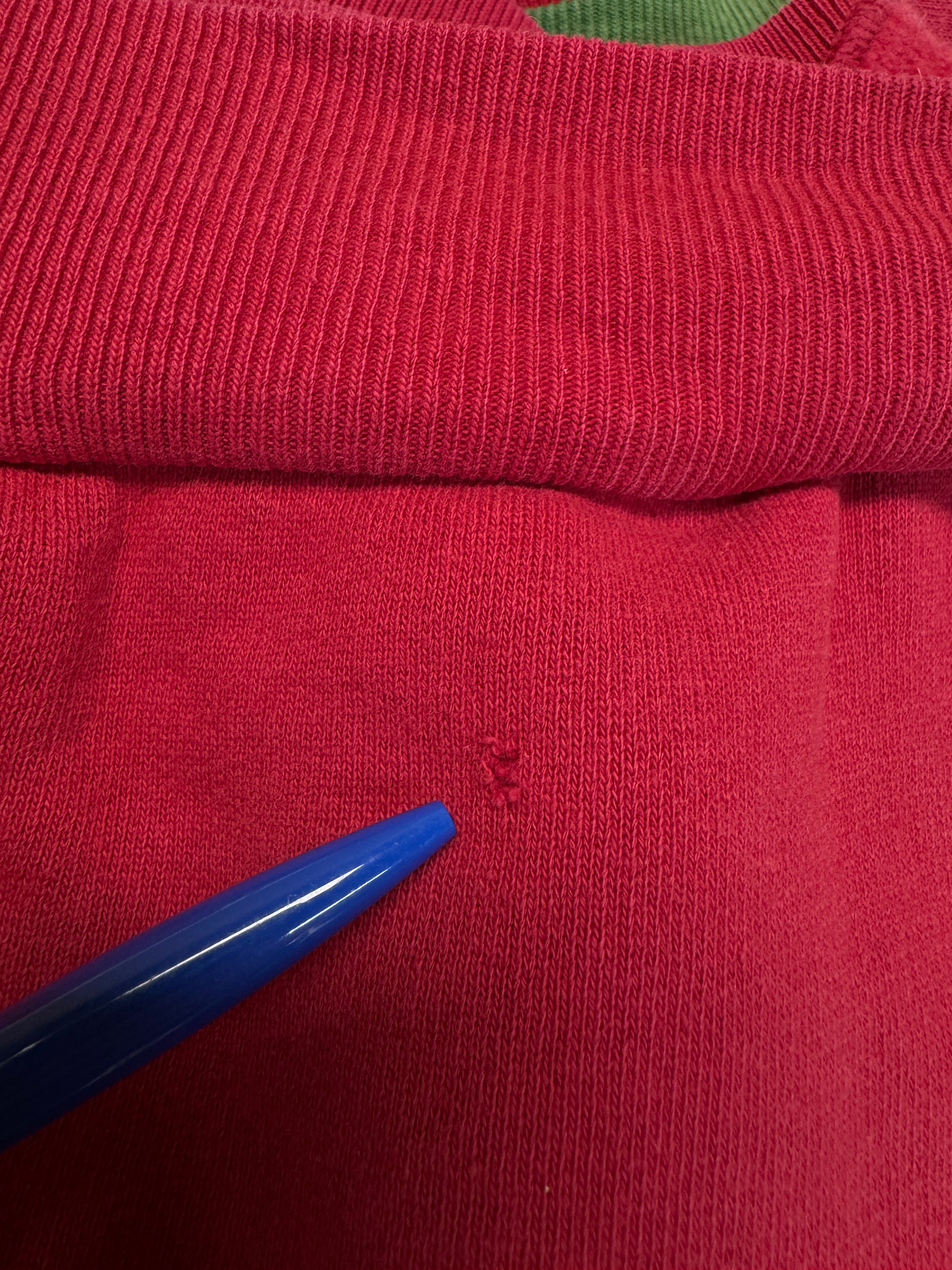 Rare! 1986 Iceberg Sweater Polo-Kragen Tin Tin Made In Italy Rot M-L