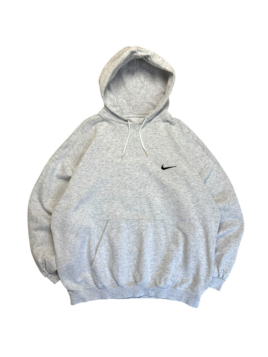 90s Nike Hoodie Basic Blank Grau XXL