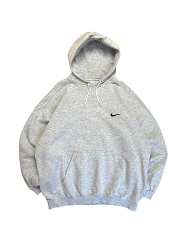 90s Nike Hoodie Basic Blank Grau XXL