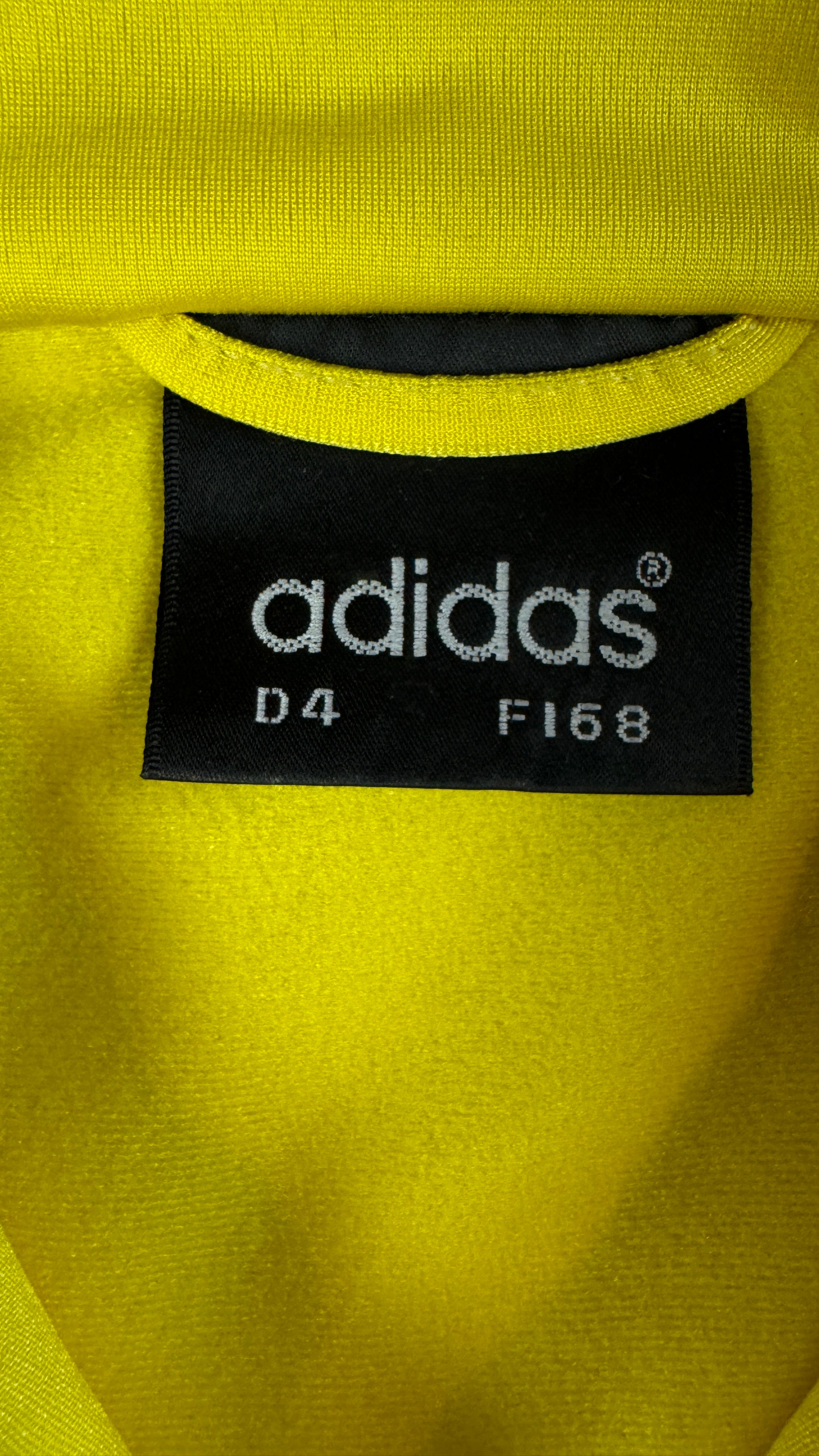 Vintage Adidas Sportjacke 90s Firebird Gelb D4 S-M