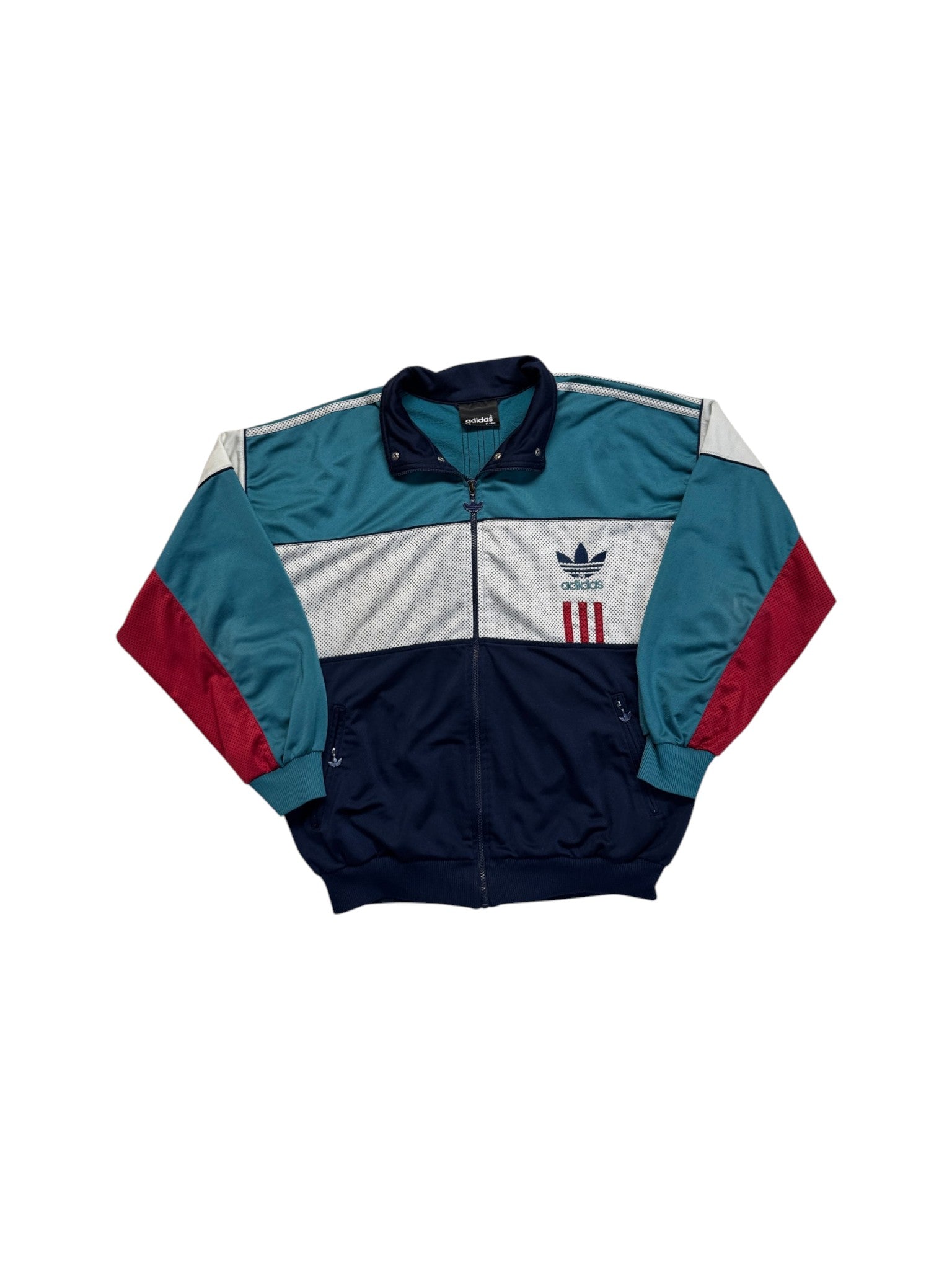 90s Adidas Sportanzug Trefoil Grün Dunkelblau D6/L