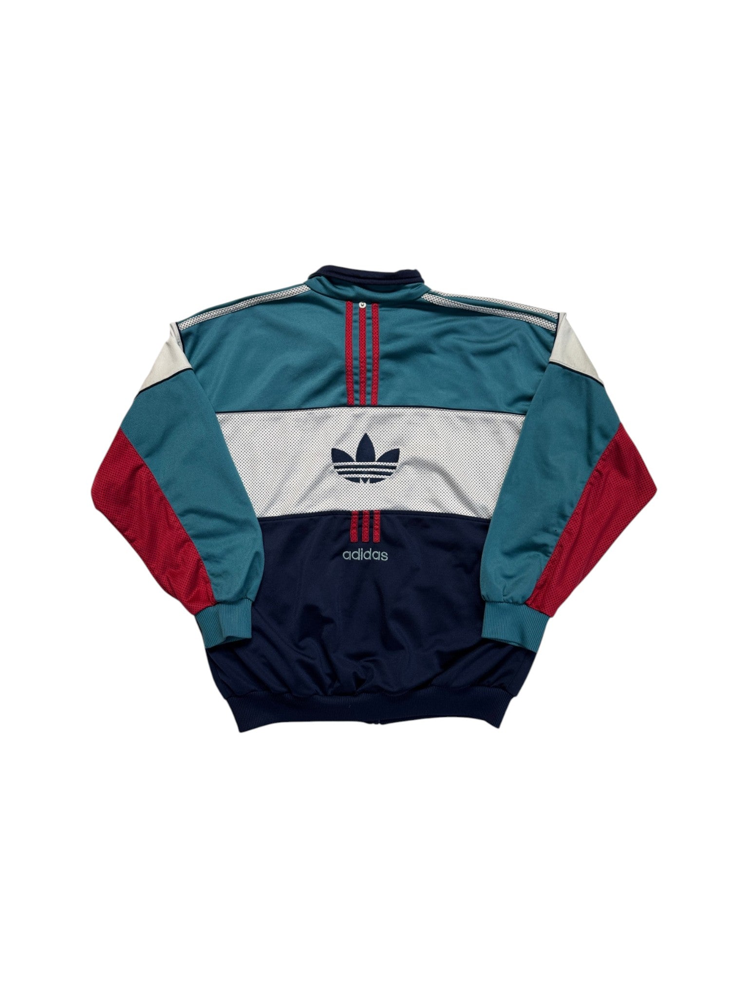 90s Adidas Sportanzug Trefoil Grün Dunkelblau D6/L