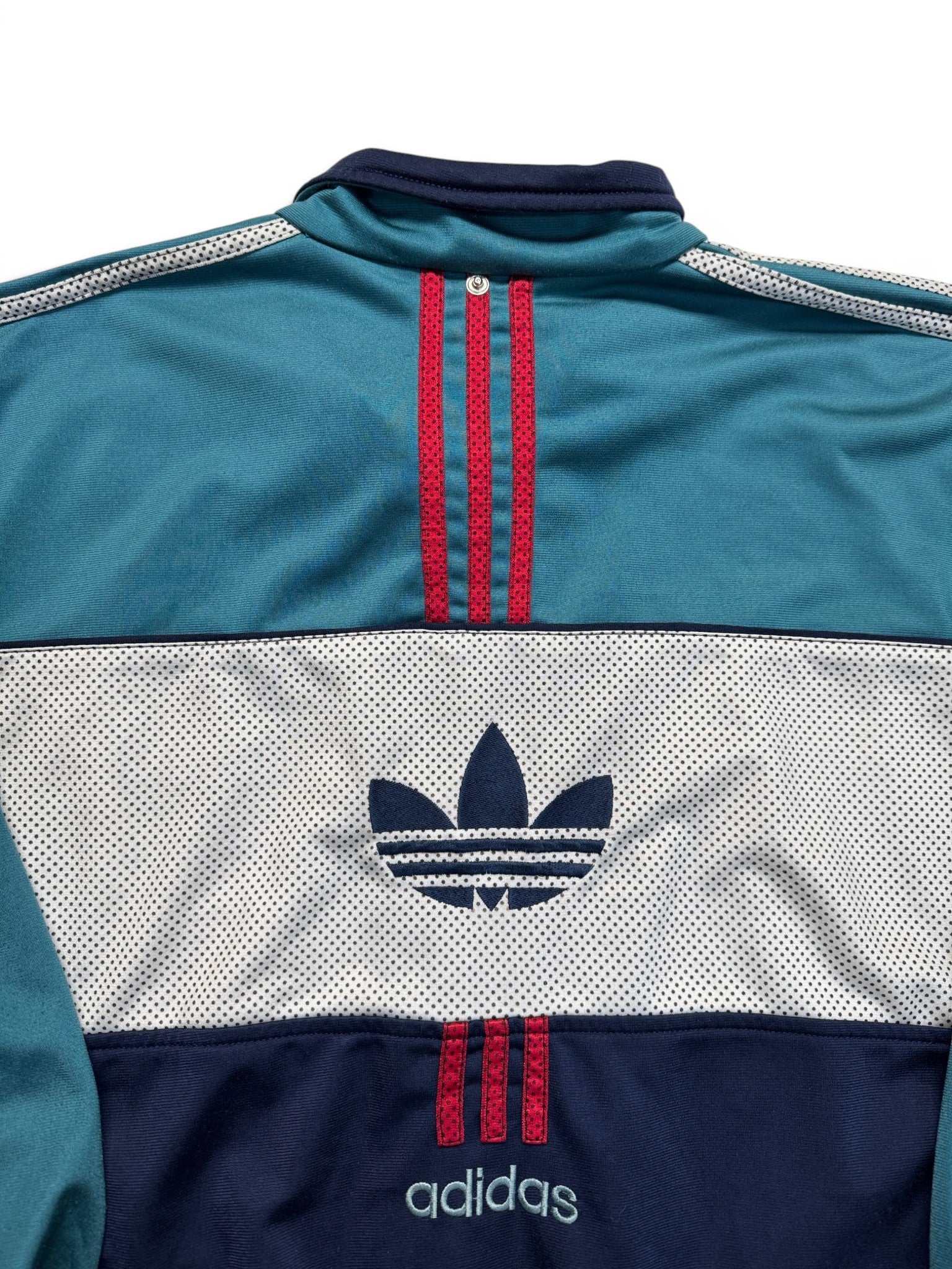 90s Adidas Sportanzug Trefoil Grün Dunkelblau D6/L