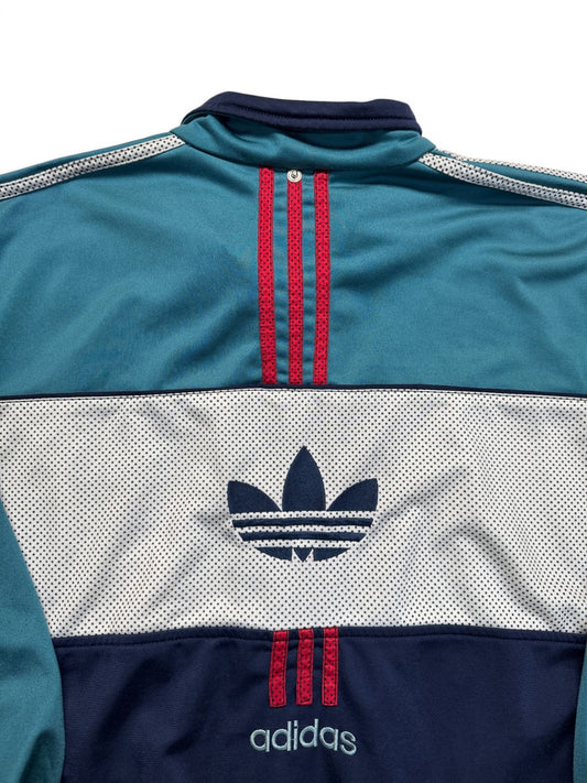 90s Adidas Sportanzug Trefoil Grün Dunkelblau D6/L