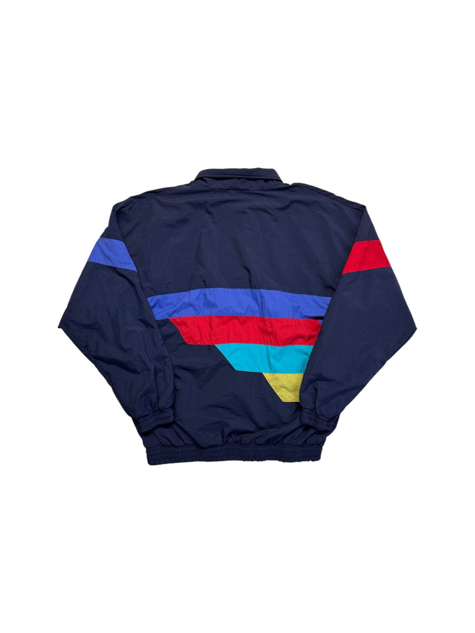 90s Adidas Sportanzug Tactel Fibre Colorblocked Dunkelblau/Schwarz D5 M