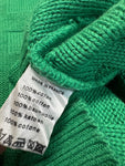 90s Lacoste Strickpullover Textured Knit Made In France Grün L-XL