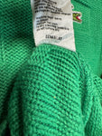 90s Lacoste Strickpullover Textured Knit Made In France Grün L-XL