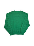 90s Lacoste Strickpullover Textured Knit Made In France Grün L-XL
