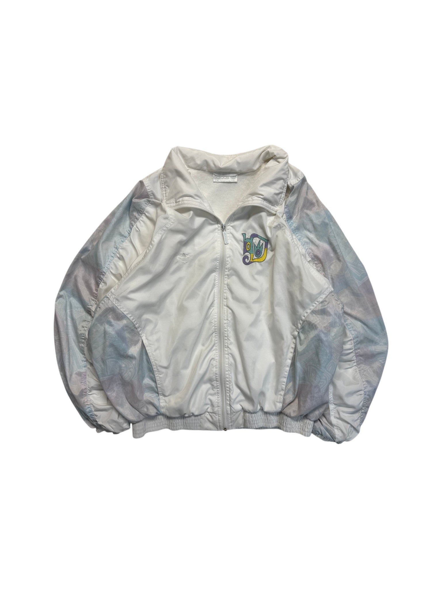 90s Adidas Damen Sportanzug Made In Poland Abstract Pattern Weiß 38 S