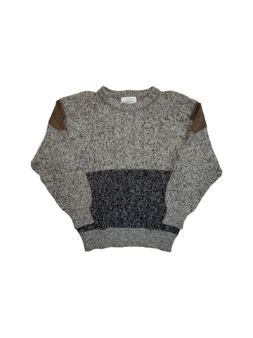90s J.C. de Castelbajac Pour Iceberg Strickpullover Wolle Made In Italy Braun Grau M