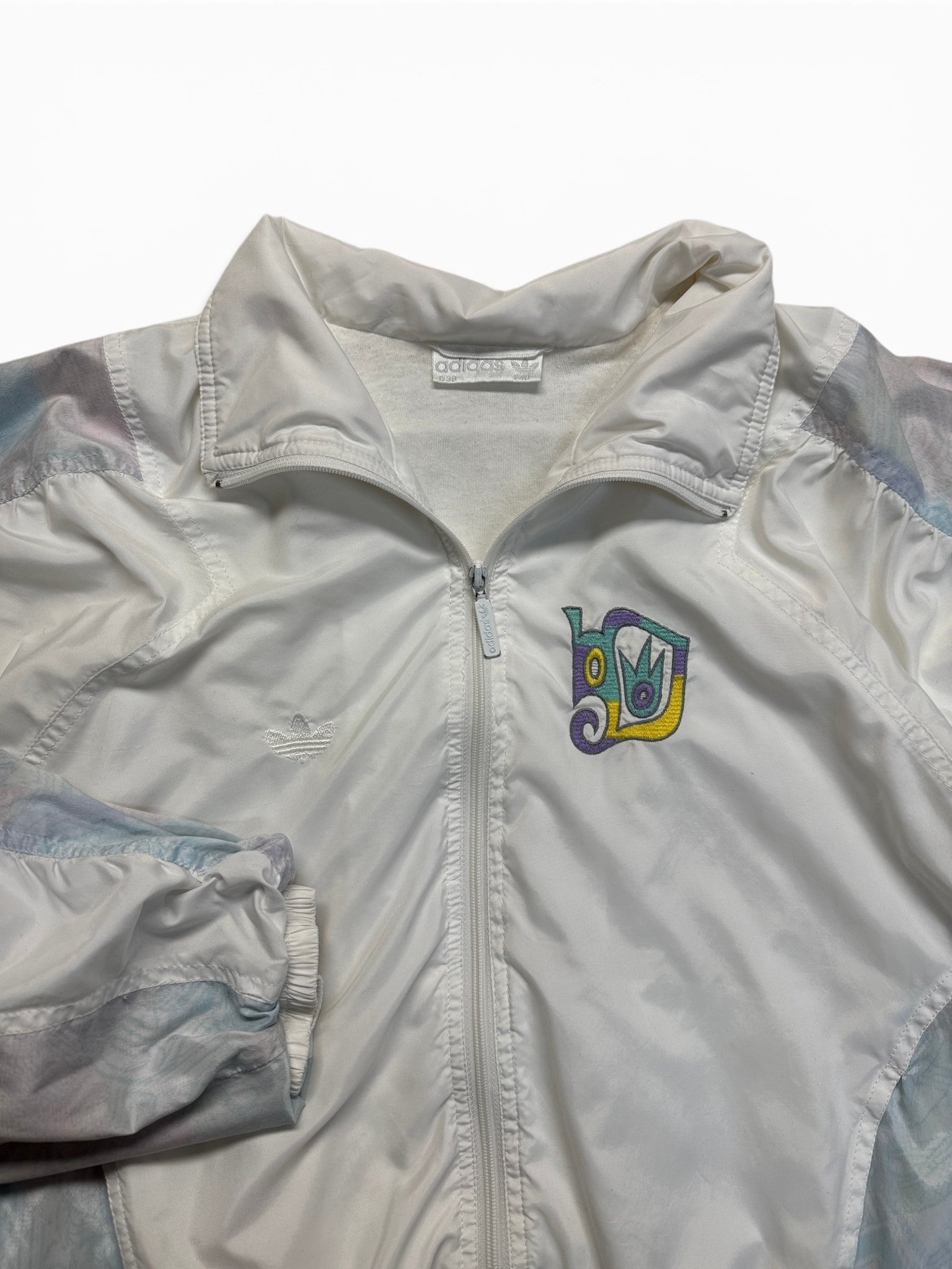 90s Adidas Damen Sportanzug Made In Poland Abstract Pattern Weiß 38 S