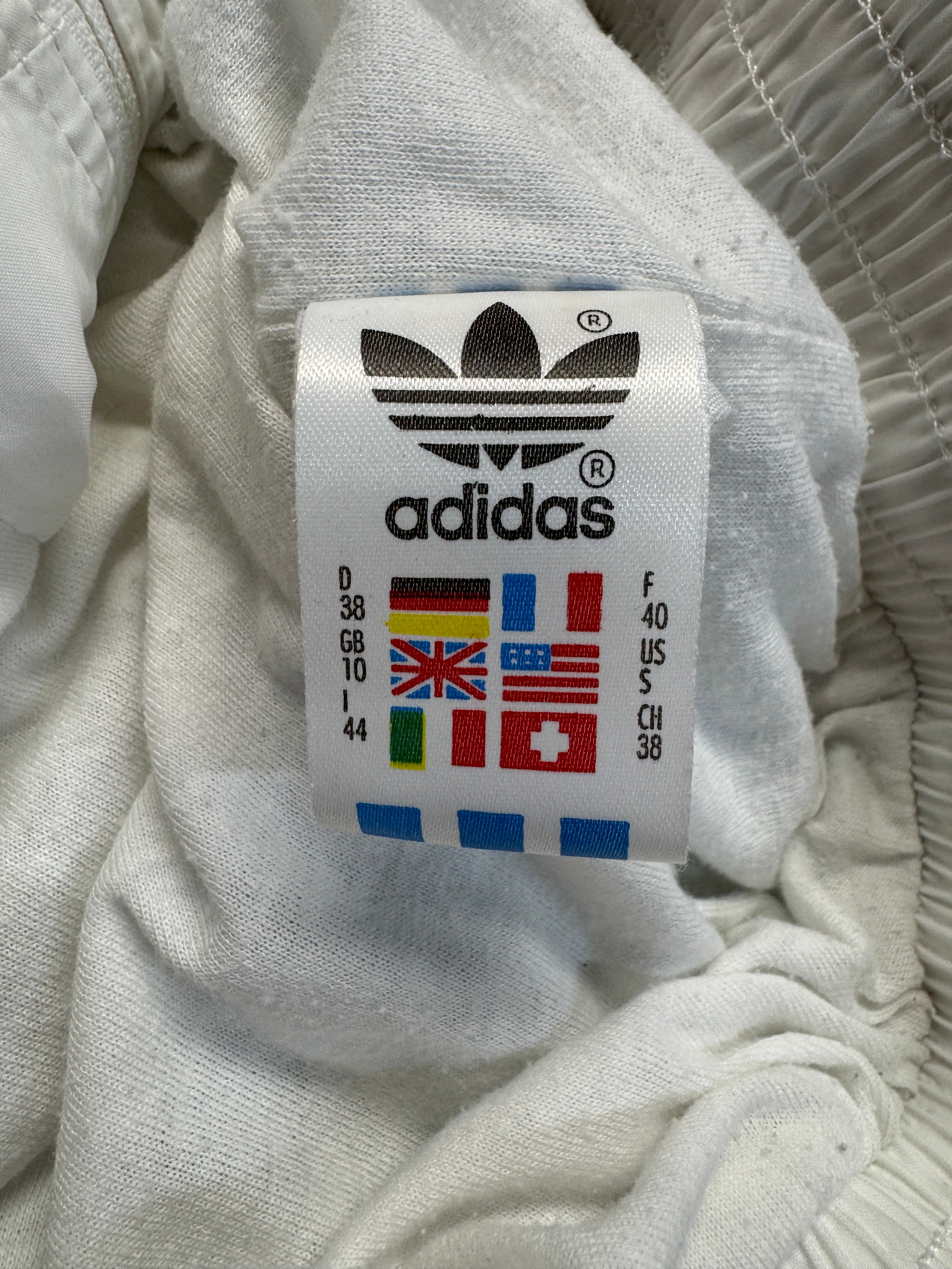 90s Adidas Damen Sportanzug Made In Poland Abstract Pattern Weiß 38 S