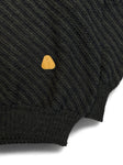 80s Yves Saint Laurent Strickpullover V-Ausschnitt Mit Alpaka Dunkelblau/Grau M-L