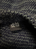 80s Yves Saint Laurent Strickpullover V-Ausschnitt Mit Alpaka Dunkelblau/Grau M-L