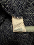 80s Yves Saint Laurent Strickpullover V-Ausschnitt Mit Alpaka Dunkelblau/Grau M-L