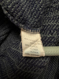 80s Yves Saint Laurent Strickpullover V-Ausschnitt Mit Alpaka Dunkelblau/Grau M-L
