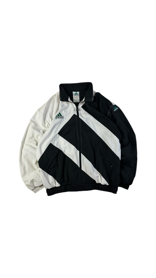 Vintage Adidas Equipment Sportjacke 90s Weiß Schwarz D7 L