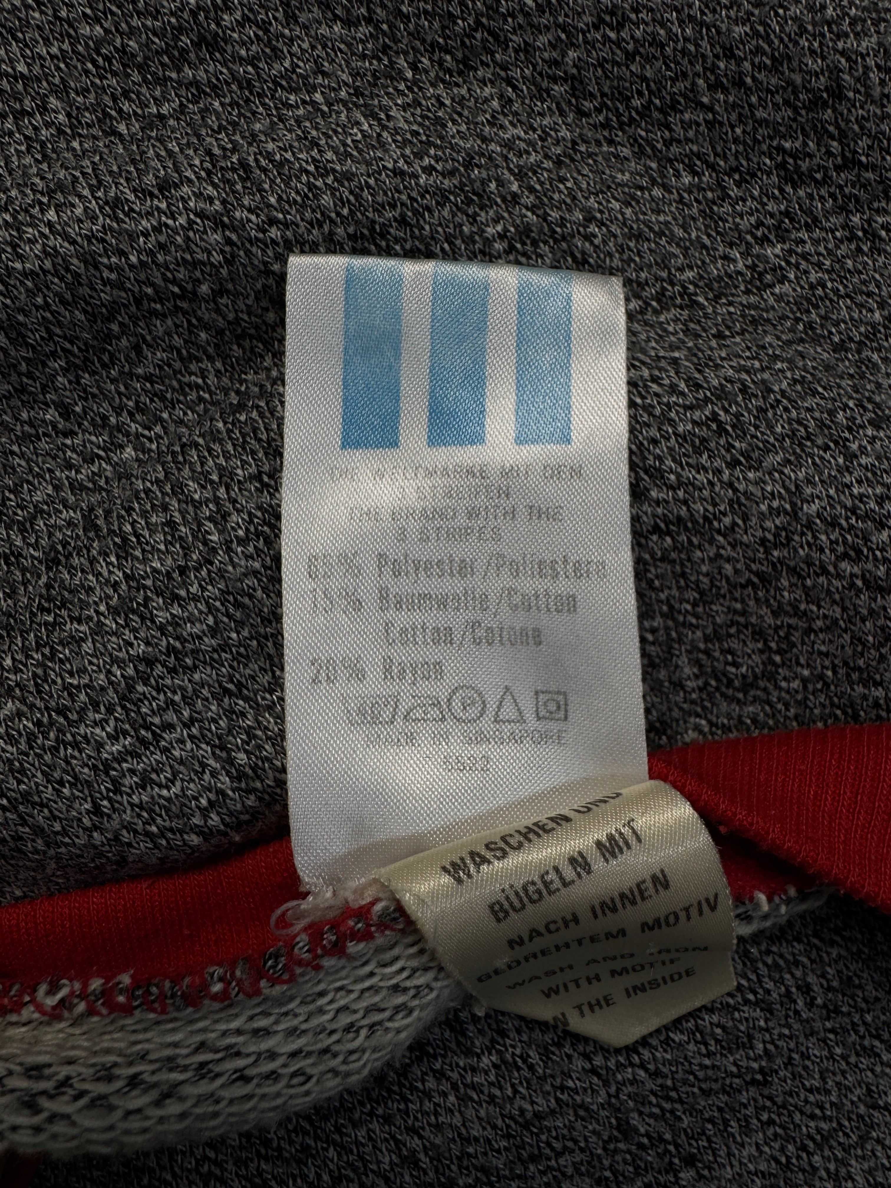 80s Adidas Sweatsuit Made In Singapore Grau Rot D7 L