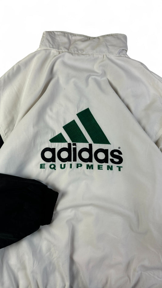 Vintage Adidas Equipment Sportjacke 90s Weiß Schwarz D7 L