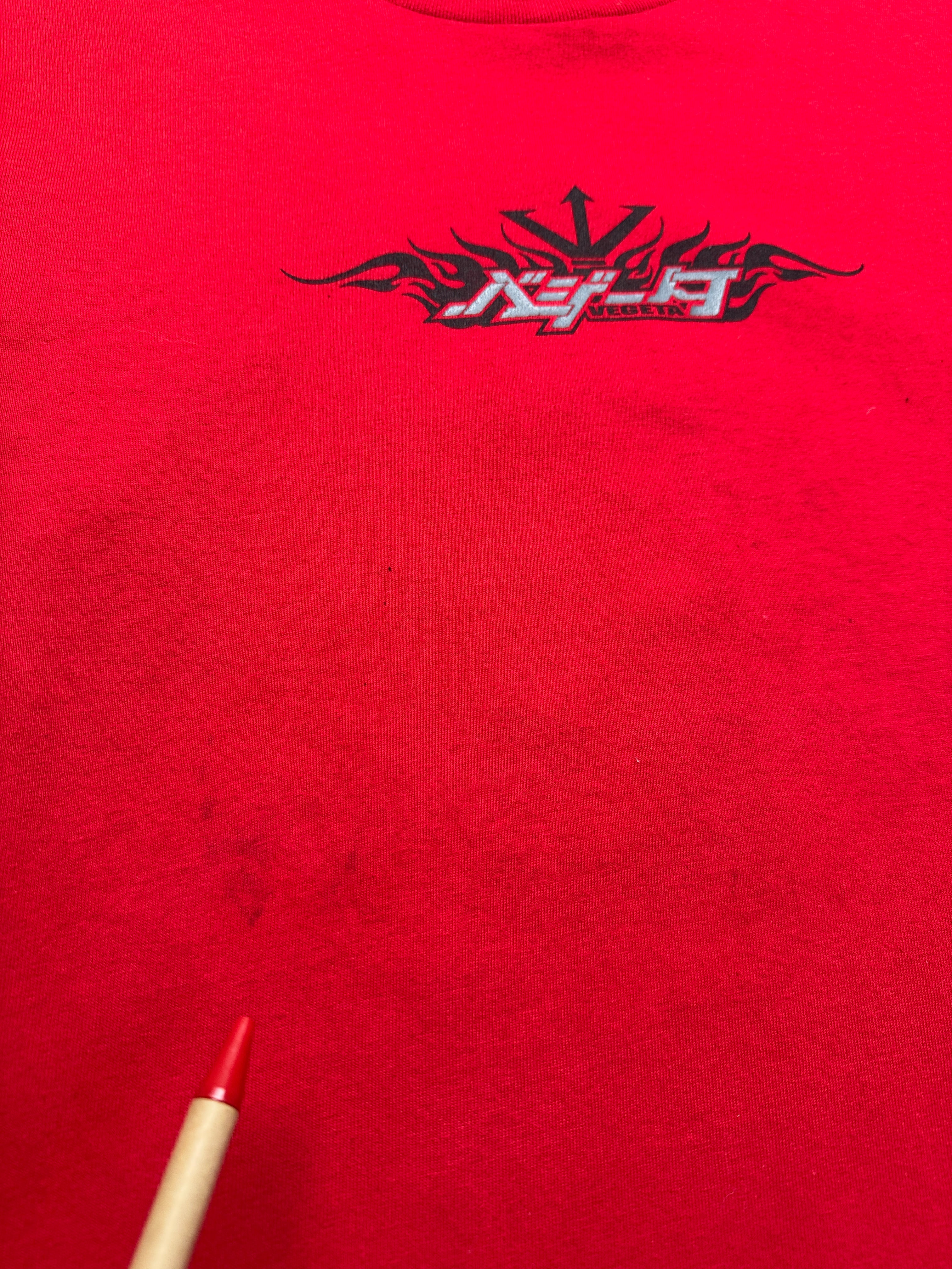 2002 Dragon Ball Z Shirt Vegeta Rot M