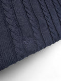 90s Burberrys Zopfstrickpullover Made In England Dunkelblau L-XL