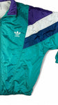 Vintage Adidas Sportjacke 90s Nylon Türkis D8 L-XL