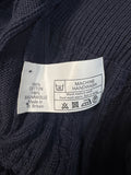 90s Burberrys Zopfstrickpullover Made In England Dunkelblau L-XL
