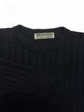 90s Burberrys Zopfstrickpullover Made In England Dunkelblau L-XL