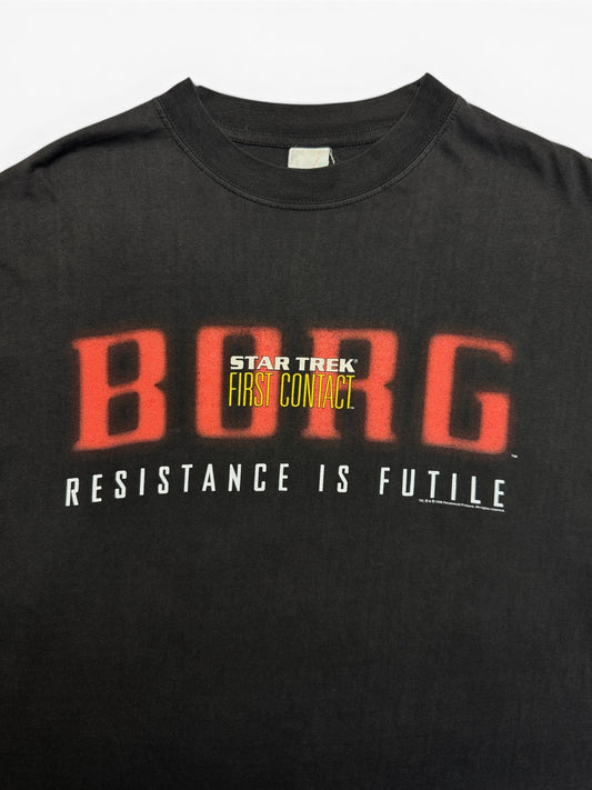 1996 Star Trek Shirt "Borg - First Contact - Resistance Is Futile" Schwarz XL