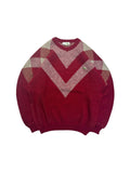 90s Lacoste Strickpullover Wolle Made In France Rot M-L