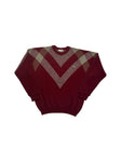 90s Lacoste Strickpullover Wolle Made In France Rot M-L
