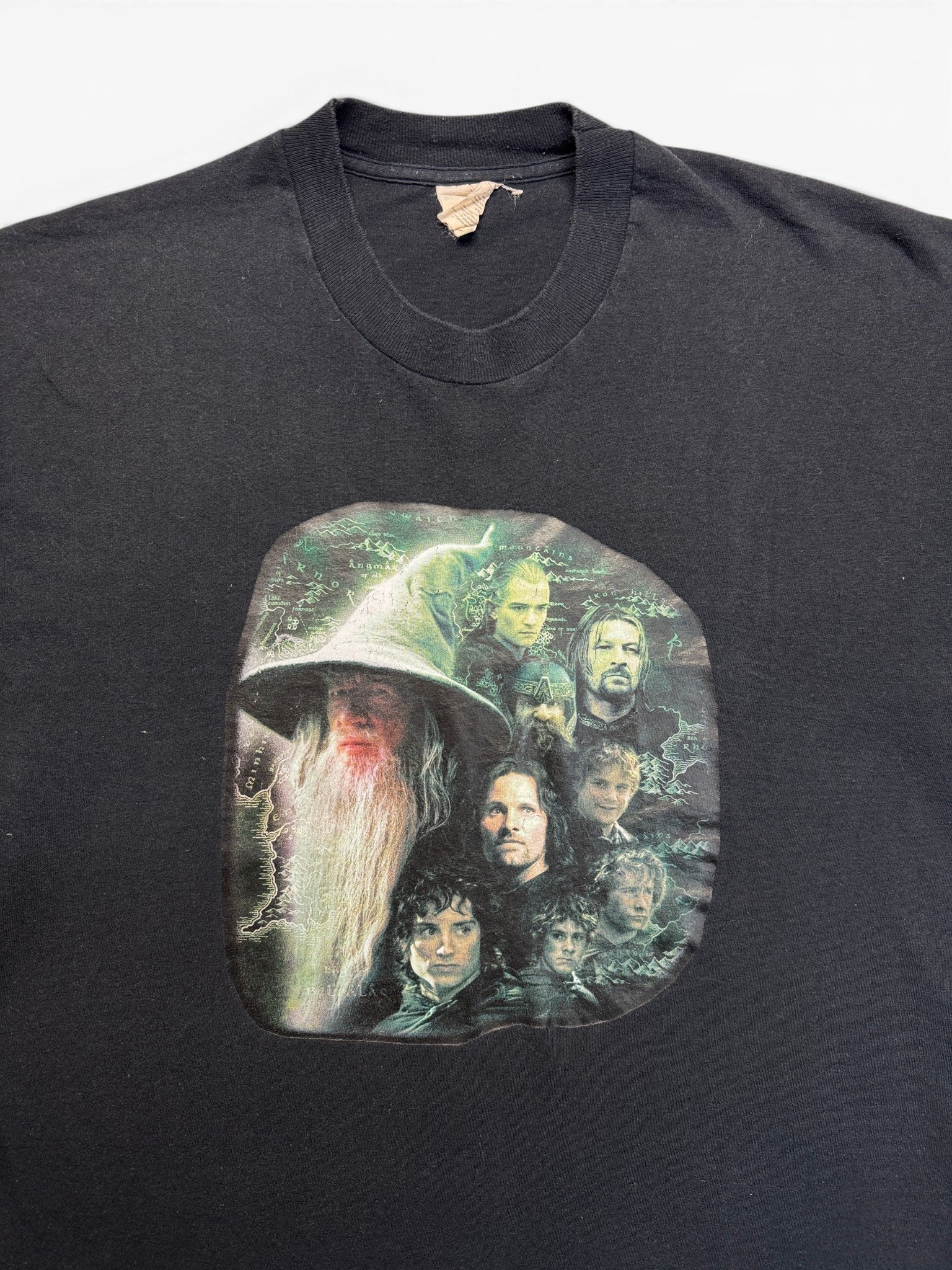 90s Screen Stars Shirt Der Herr Der Ringe Bootleg Fotoprint Single Stitch Schwarz