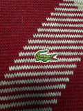 90s Lacoste Strickpullover Wolle Made In France Rot M-L