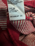90s Lacoste Strickpullover Wolle Made In France Rot M-L