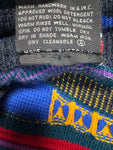 90s Emaroo By Hysport Strickpullover Abstract Wave 3D Pattern Schurwolle Made In Australia Bunt XS-S
