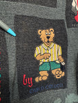 90s Carlo Colucci Strickpullover "Summer Business Collection" Dollar Monogramm Made In Germany Grau M-L