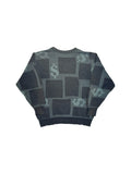 90s Carlo Colucci Strickpullover "Summer Business Collection" Dollar Monogramm Made In Germany Grau M-L