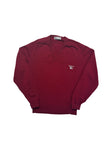 90s Burberrys Strickpullover Lammwolle Made In Scotland Rot M-L